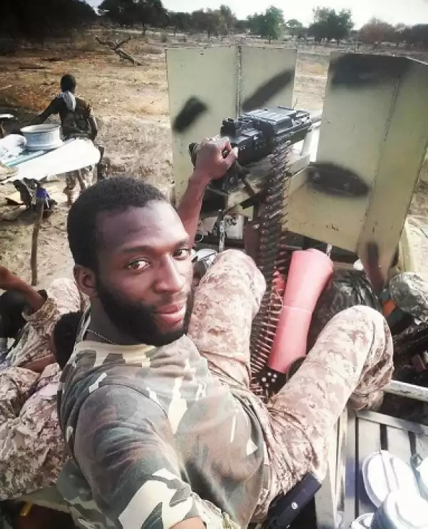 Nigerian Soldier Takes Cute Selfie While Fighting Boko Haram In The North East Region